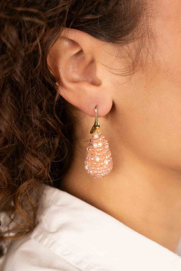 LOTT GIOIELLI - ROZE OORBELLEN AMY CONE XS