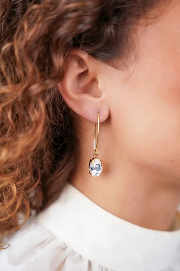 LOTT GIOIELLI - CRYSTAL OORBELLEN DAAN STRASS PENDANT S