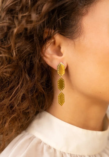 LOTT GIOIELLI - CLASSIC OORBELLEN TRIPPLE HEXAGOn