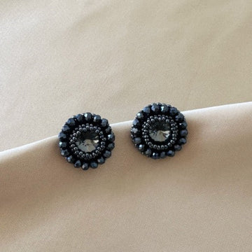 PAULIE POCKET - STELLA STONE EARRINGS - SILVER GREY