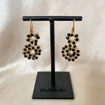 PAULIE POCKET - MINI ELISE EARRINGS - BLACK