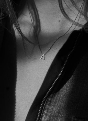Lott.gioielli - Zilveren Initial In Between Ketting