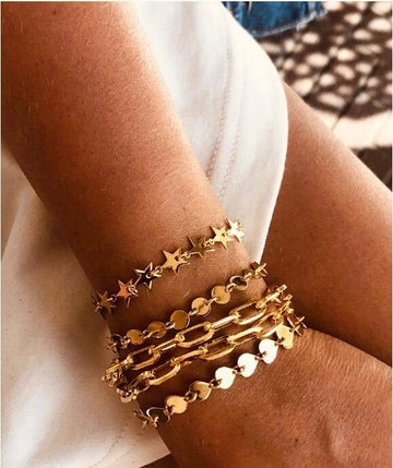 Lott. Gioielli - Gouden 15 Coins Armband