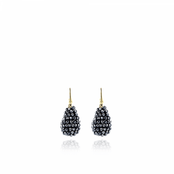 Lott gioielli - BLAUWE OORBELLEN AMY METALLIC GLASSBERRY CONE S goud