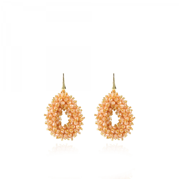 Lott.gioielli - PERZIK OORBELLEN LOUISE DOUBLE STONES DROP S GOUD