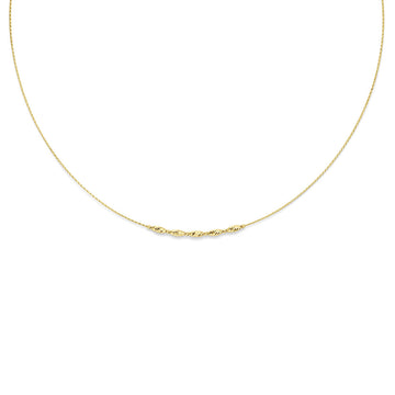 GOLD BY RIMENZO - Collier gediamanteerd 40 + 4 cm