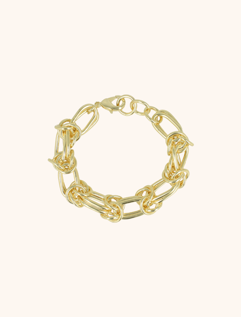 LOTT GIOIELLI - GOUDEN ARMBAND KNOTTED LINK (BRASS)
