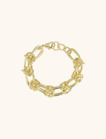 LOTT GIOIELLI - GOUDEN ARMBAND KNOTTED LINK (BRASS)