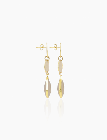 LOTT GIOIELLI- Amber Gouden Oorbellen Camila Triple Element Drop