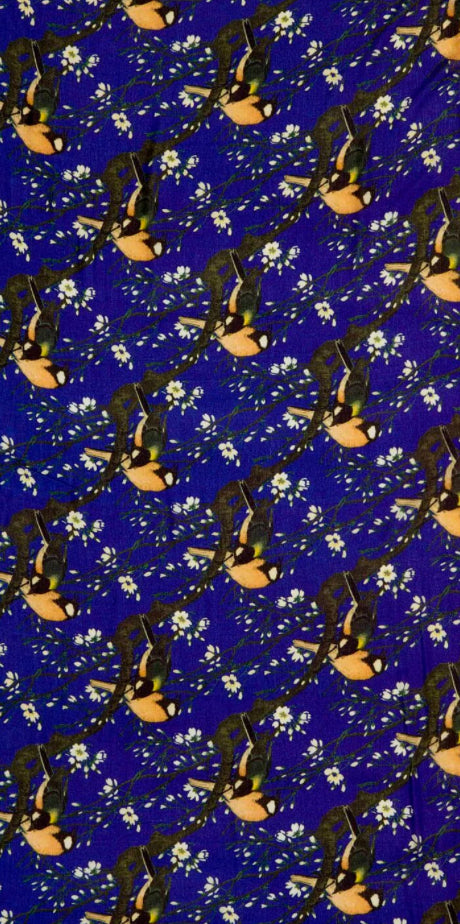OTRACOSA - Scarf Wool/Silk – Otra Cosa – Swallows on Blue