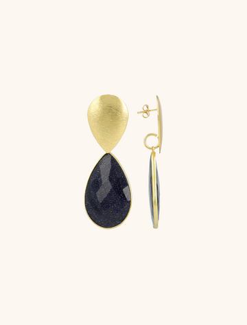 LOTT GIOIELLI - GRIJZE OORBELLEN FRAMED DROP XL RAE