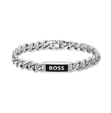 BOSS - SCHAKELARMBAND - STAAL - 19CM