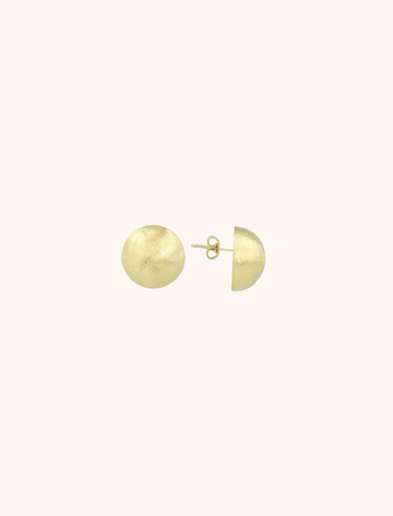 LOTT GIOIELLI - BRUSHED GOUDEN BOL STUD L