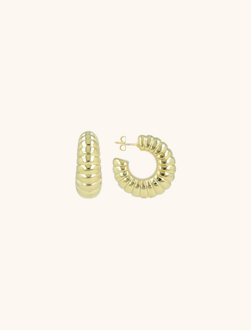 LOTT GIOIELLI - GOUDEN OORBELLEN HORIZONTAL BUMPS M