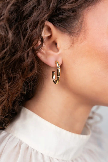 LOTT GIOIELLI - Gouden Oorbellen Bamboe Catherine