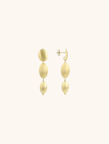 LOTT GIOIELLI  - GOUDEN OORBELLEN WATERFALL OF STONES SMALL