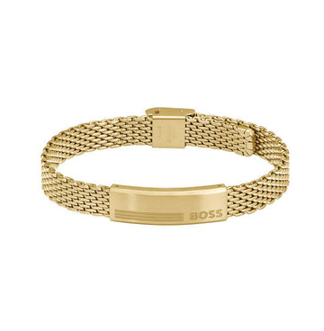 BOSS HERENARMBAND - SCHAKELARMBAND - STAAL - 20CM