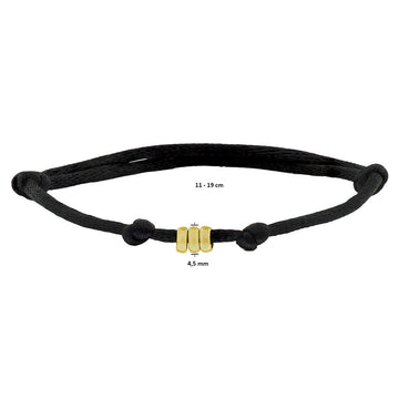 GOLD BY RIMENZO - Armband satijn (kinder/dames lengte)