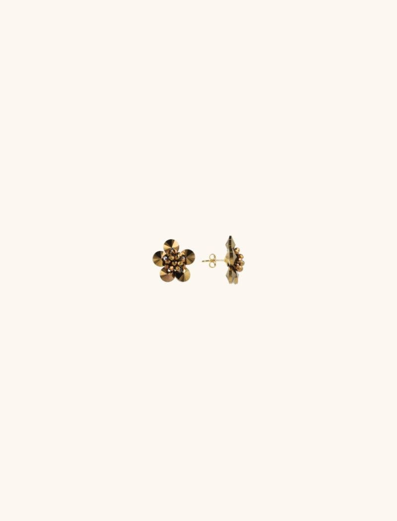 LOTT GIOIELLI - KOPEREN OORBELLEN TEUNTJE FLOWER STUD