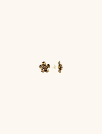 LOTT GIOIELLI - KOPEREN OORBELLEN TEUNTJE FLOWER STUD