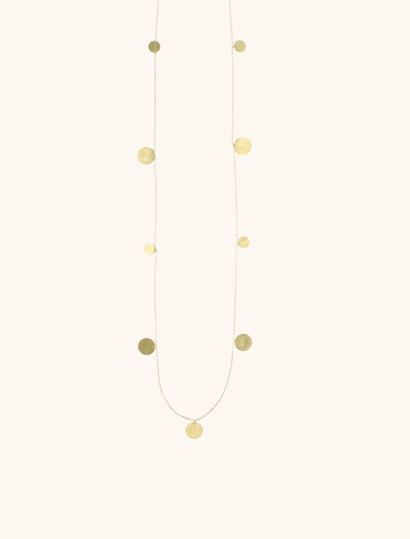 LOTT GIOIELLI - GOUDEN KETTING IRREGULAR STONES BRUSHED