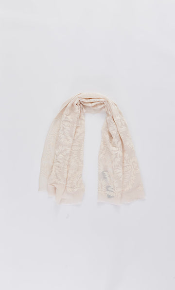 OTRACOSA SHAWL - Wool/Silk – Embroidery Ecru