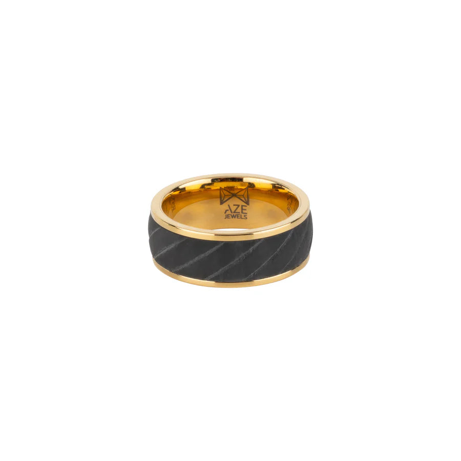 AZE JEWELS - RING CARBON - DORE
