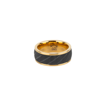 AZE JEWELS - RING CARBON - DORE