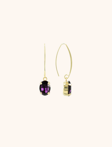 LOTT GIOIELLI - PURPLE OORBELLEN DAAN STRASS PENDANT S