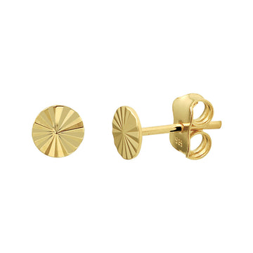 GOLD BY RIMENZO - Oorknoppen rond gediamanteerd