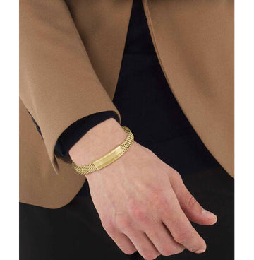 BOSS HERENARMBAND - SCHAKELARMBAND - STAAL - 20CM