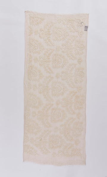 OTRACOSA SHAWL - Wool/Silk – Embroidery Ecru