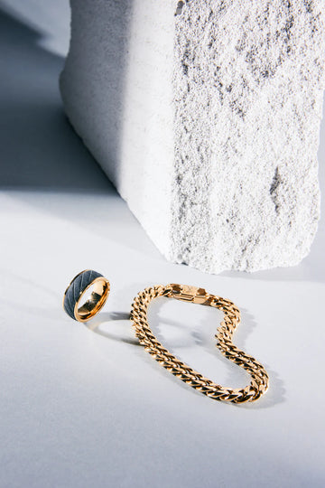 AZE JEWELS - RING CARBON - DORE