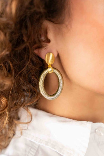 LOTT GIOIELLI - Licht Mint Oorbellen Faye Ovaal S