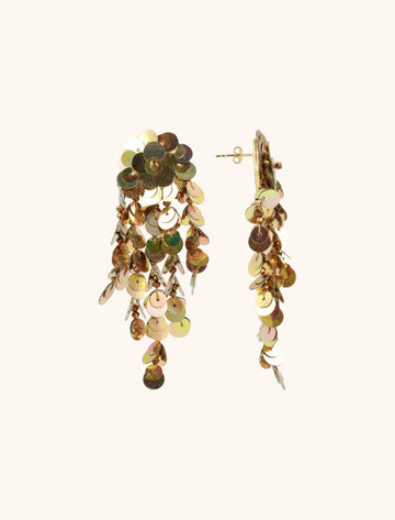 LOTT GIOIELLI - KOPEREN OORBELLEN ANNABEL SEQUIN WILD WATERFALL