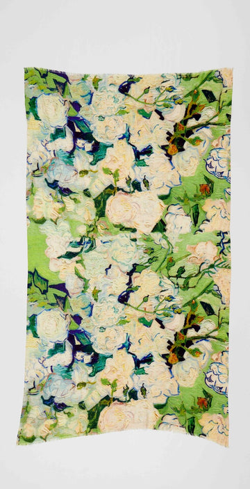OTRACOSA - Scarf Wool/Silk – Otra Cosa – Van Gogh White Rose
