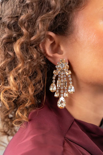 LOTT GIOIELLI- KRISTALLEN OORBELLEN WATERFALL OF STONES KENSI