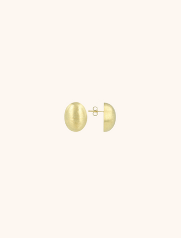 LOTT GIOIELLI - BRUSHED GOUDEN LUXE OVAL STUD L