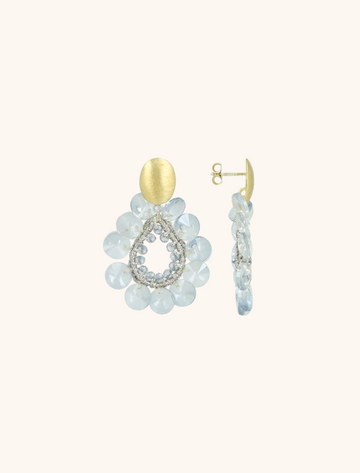 LOTT GIOIELLI - BLAUWE OORBELLEN SUSAN FLOWER DROP