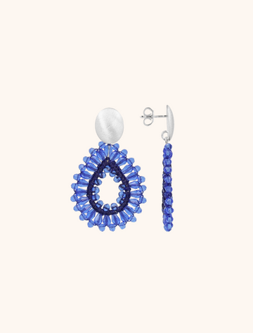 LOTT GIOIELLI - BLAUWE OORBELLEN ROBIN DROP CRYSTAL SMALL