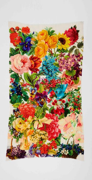 OTRACOSA - Scarf Wool/Silk – Otra Cosa – Big Flowers