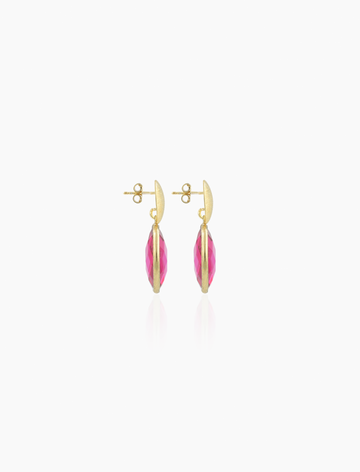 LOTT GIOIELLI- Fuchsia Oorbellen Framed Oval Giorgia