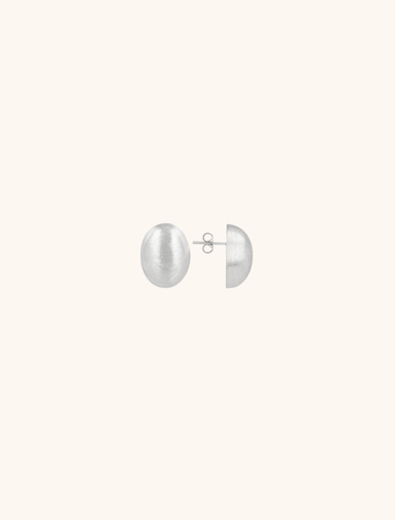 LOTT GIOIELLI - BRUSHED ZILVEREN LUXE OVAL STUD L