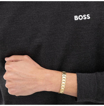 BOSS - SCHAKELARMBAND - STAAL - 19CM