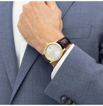 BOSS HERENHORLOGE  - LANGFORD - Ø39 - LEER