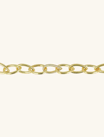 LOTT GIOIELLI - GOUDEN ARMBAND TEARDROP CLOSED FOREVER (BRASS)