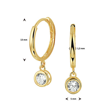 GOLD BY RIMENZO - Klapoorringen zirkonia