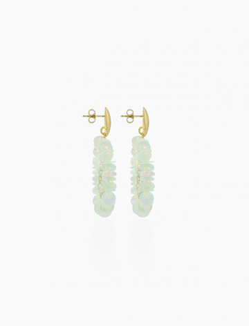 LOTT GIOIELLI - Light Aqua Oorbellen Drop Crystall S w/ Sequins Robin