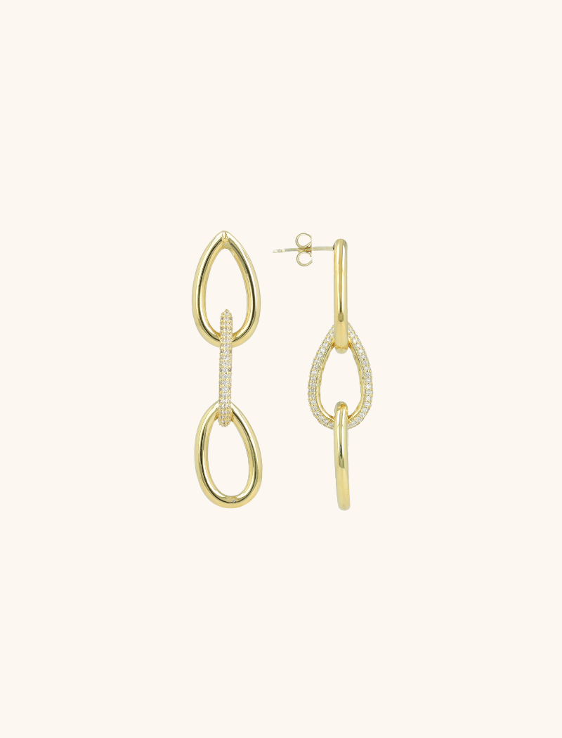 LOTT GIOIELLI - GOUDEN OORBELLEN TEARDROP CLOSED FOREVER