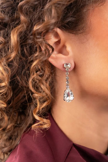 LOTT GIOIELLI- ZILVEREN OORBELLEN STRING TEARDROP M JOAN